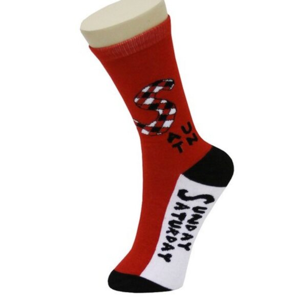 Days of the Week Crew Novelty Socks 9-11 Gift Set of Six Pair of Socks Yelete - Picture 7 of 7